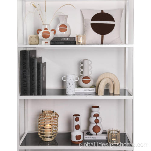 Most Wanted Trendy Painting Ceramic Red Vase for Living Room Supplier
